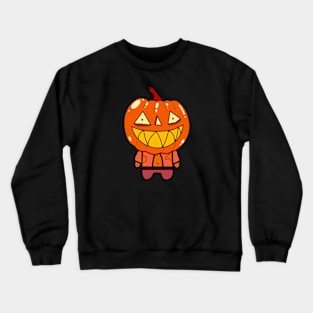 Orange Zombie Pumpkin Man of Halloween Crewneck Sweatshirt